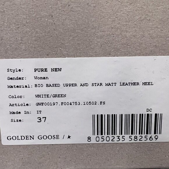 NIB Golden Goose ‘PURE STAR’ Sneaker Superstar Hi star Ball Stardan Women Sz 37 - Picture 9 of 9